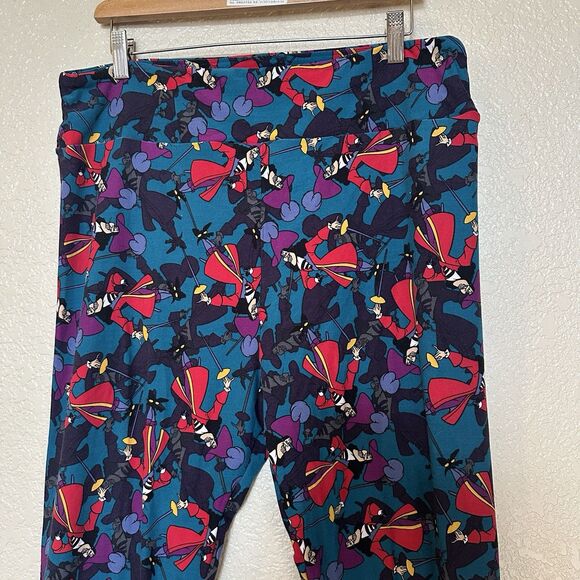 Lularoe Disney Villans Captain Hook Peter Pan Leggings Size TC2 18-22 Tall Curvy - Picture 3 of 4